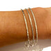 Sterling Silver Oval Bangles 2mm - set of 3