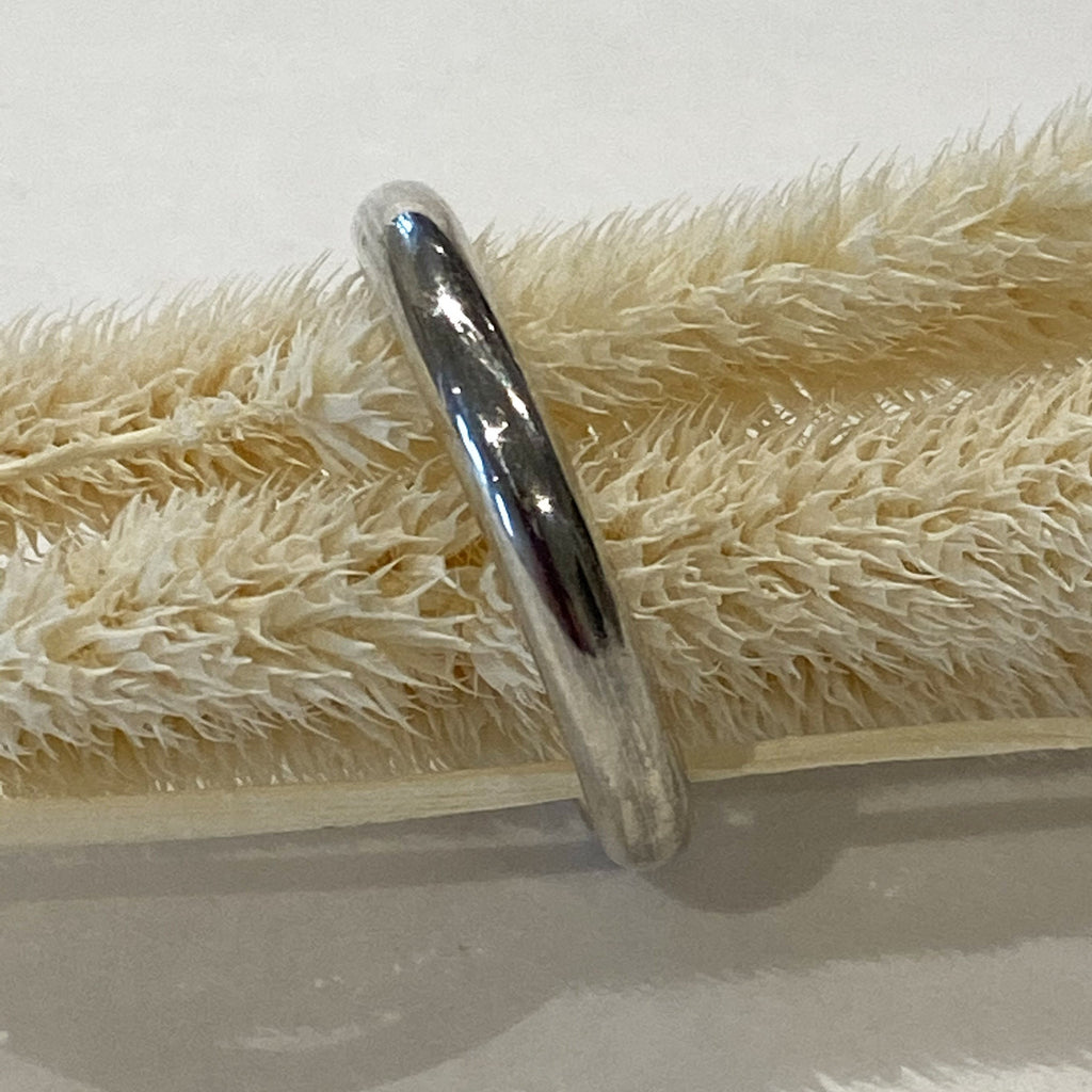 Sophie Thomas Jewellery - Sterling Silver D Shaped Wedding Ring - Nosek's Just Gems