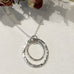 Sophie Thomas Jewellery - Sterling Silver Double Oval Pendant Necklace - Nosek's Just Gems