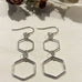 Sophie Thomas Jewellery - Sterling Silver Hexagon Drop Earrings - Nosek's Just Gems
