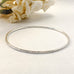 Sophie Thomas Jewellery - Sterling Silver Oval Bangle 2mm- Textured - Nosek's Just Gems
