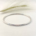Sophie Thomas Jewellery - Sterling Silver Oval Bangle 3mm - Hammered - Nosek's Just Gems
