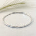 Sophie Thomas Jewellery - Sterling Silver Oval Bangle 3mm - Hammered - Nosek's Just Gems
