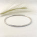 Sophie Thomas Jewellery - Sterling Silver Oval Bangle 3mm- Textured - Nosek's Just Gems