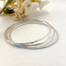 Sophie Thomas Jewellery - Sterling Silver Oval Bangles 2mm - set of 3 - Nosek's Just Gems