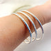 Sophie Thomas Jewellery - Sterling Silver Oval Bangles 3mm - set of 3 - Nosek's Just Gems