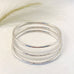 Sophie Thomas Jewellery - Sterling Silver Oval Bangles 3mm - set of 3 - Nosek's Just Gems