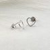 Sophie Thomas Jewellery - Sterling Silver Textured Heart Stud Earrings - Nosek's Just Gems