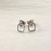 Sophie Thomas Jewellery - Sterling Silver Textured Square Stud Earrings - Nosek's Just Gems