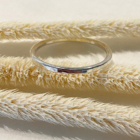 Sterling Silver Hammered Stacking Ring